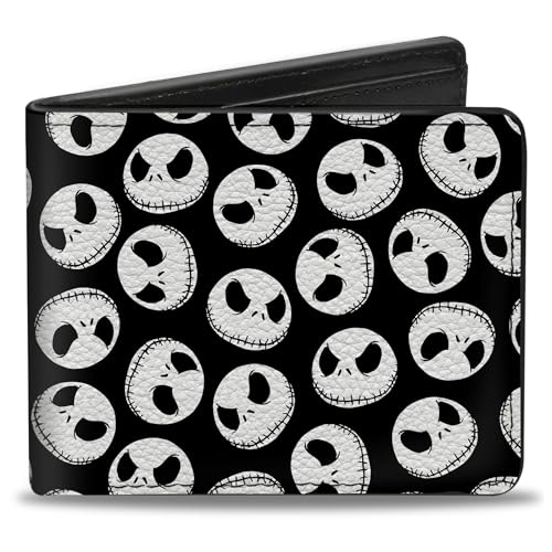 Buckle-Down Herren Nightmare Before Christmas Jack Expression3 Reisezubehr-Bi-Fold-Brieftasche, Mehrfarbig, Standard größe von Buckle-Down