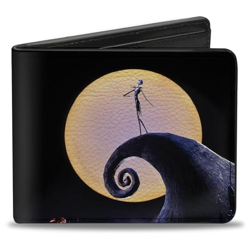 Buckle-Down Herren Nightmare Before Christmas Jack Full Moon Reisezubehr-Bi-Fold-Brieftasche, Mehrfarbig, Standard größe von Buckle-Down