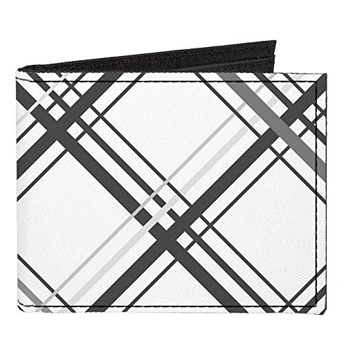 Buckle-Down Herren Standard Canvas Bifold Wallet Plaid, 10,2 x 8,9 cm von Buckle-Down