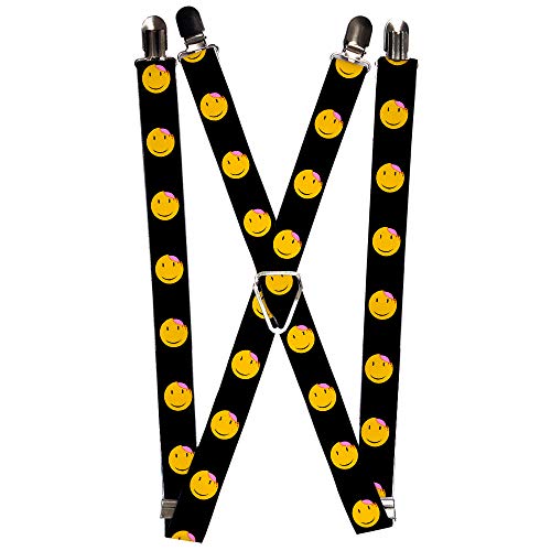 Buckle-Down Herren Suspender-Smiley Face Strumpfhalter, Mehrfarbig, Einheitsgröße von Buckle-Down