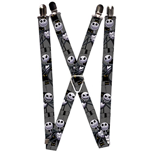 Buckle Down Herren Suspenders-Nightmare Before Christmas 3-Jack Poses/peepin2 Strumpfhalter, Mehrfarbig, Einheitsgröße von Buckle-Down