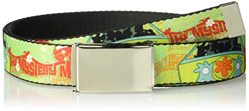 Buckle-Down Herren Web Belt 1.25" Gürtel, Scooby DOO Group in der Mystery Machine, 3 cm Breit-Passt Oben-107 cm Pant Größe von Buckle-Down