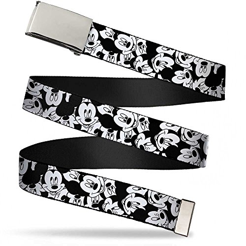 Buckle-Down Herren Web Belt Mickey Mouse 1.25" Gürtel, Mehrfarbig, 3 cm Breit-Passt Oben-107 cm Pant Größe von Buckle-Down