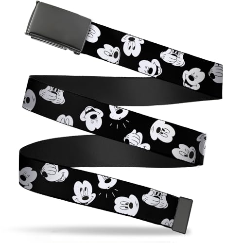 Buckle-Down Herren Web Belt Mickey Mouse 1.5" Gürtel, Mehrfarbig, 4 cm Breit / 42 cm Hosen Größe von Buckle-Down