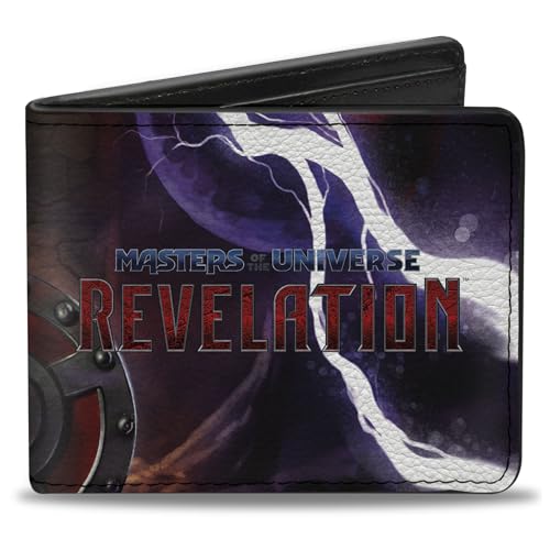Buckle-Down Masters of the Universe Wallet Bifold Masters of the Universe Revelation He Man Shield Pose Logo Vegan Leather von Buckle-Down