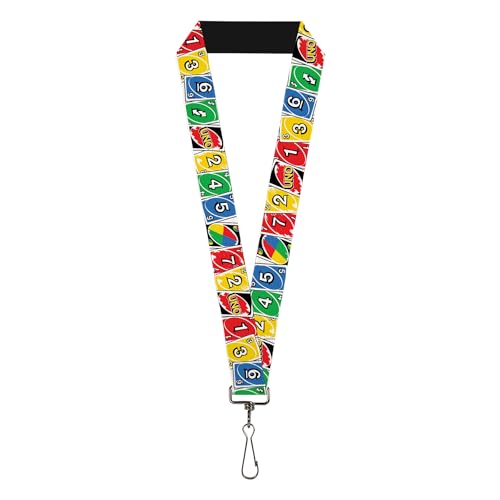 Buckle-Down Mattel Schlüsselband, Uno Cards Lineup Stack, mehrfarbig, elastisch, Mehrfarbig, 44" x 1" von Buckle-Down