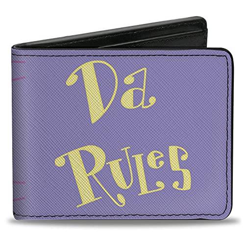 Buckle-Down Nickelodeon Geldbörse Bifold The Fairly OddParent Da Rules Book Lavendelgelb Veganes Leder, Gelb, Lavendel, 4.0" x 3.5", Casual von Buckle-Down