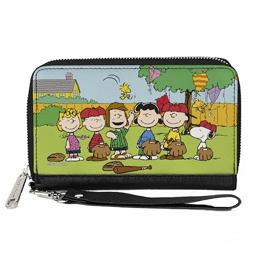 Buckle-Down Peanuts Geldbörse mit Reißverschluss, Peanuts Gang Backyard Baseball Group Pose, veganes Leder, Mehrfarbig, 7.5"x4.5", Casual Buckle-Down Peanuts Geldbörse mit Reißverschluss, Peanuts Gang Backyard Baseball Group Pose, veganes Leder, Mehrfarbig, 7.5"x4.5", Casual von Buckle-Down