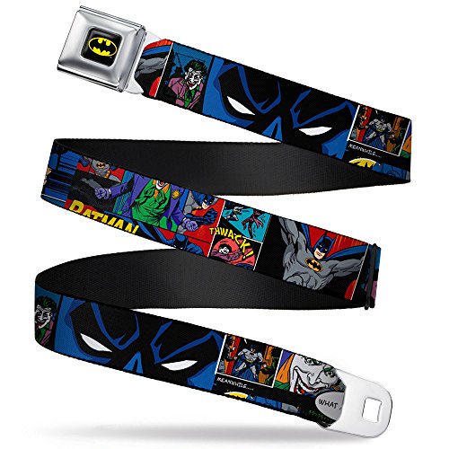 Buckle-Down Sicherheitsgurt – Batman & Joker Comic Strip – 2,5 cm breit – 50,8–91,4 cm lang, Mehrfarbig, Weit 2.5 cm/50-90 cm Länge von Buckle-Down