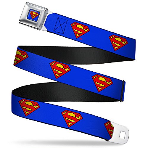 Buckle-Down Sicherheitsgurt Superman Regular, Herren, Gürtel, mehrfarbig, 1.5" Wide - 24-38 Inches in Length von Buckle-Down