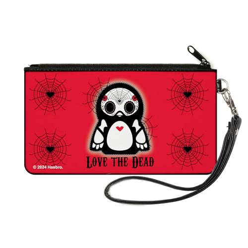 Buckle-Down Skelanimals Geldbörse Reißverschluss Clutch Skelanimals Stift der Pinguin Love the Dead Rot Schwarz Weiß Canvas, Schwarz, SMALL, Casual von Buckle-Down