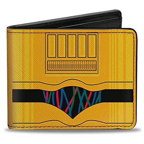 Buckle-Down Star Wars Geldbörse, Bifold, Star Wars C3PO Character Close Up Yellows, veganes Leder, 4.0" x 3.5", Casual von Buckle-Down