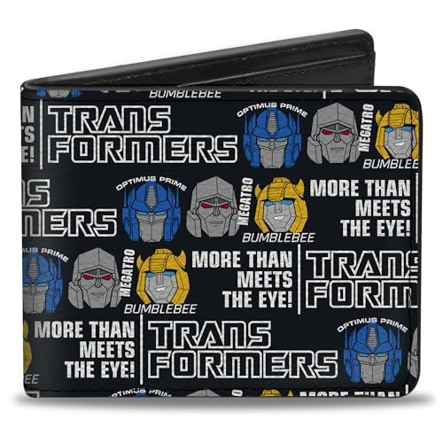 Buckle-Down Transformers Geldbörse Bifold Transformers More Than Meets the Eye Charaktere Schwarz Weiß Veganes Leder von Buckle-Down