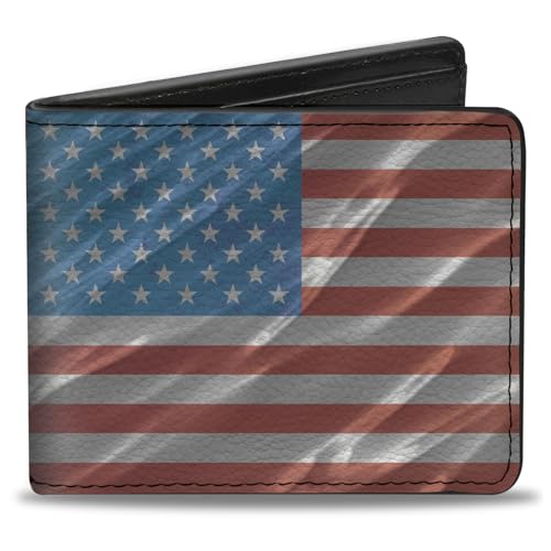 Buckle-Down Unisex-Erwachsene Bifold Wallet United States Reisezubehör-Bi-Fold-Brieftasche, Mehrfarbig, 4.0" x 3.5" von Buckle-Down