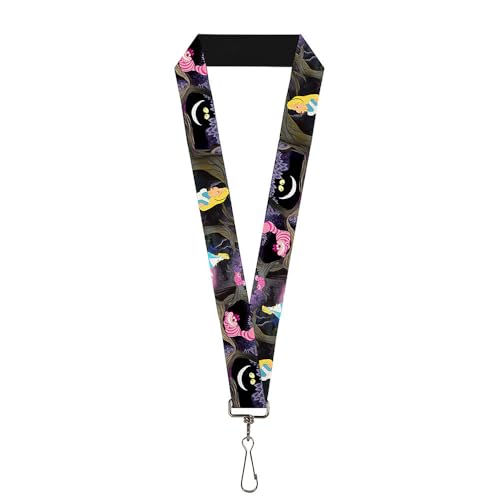 Buckle Down Unisex-Erwachsene Lanyard – 1.0 – Alice & die Grinsekatze Szenen Schlüsselanhänger, Mehrfarbig, Einheitsgröße von Buckle-Down