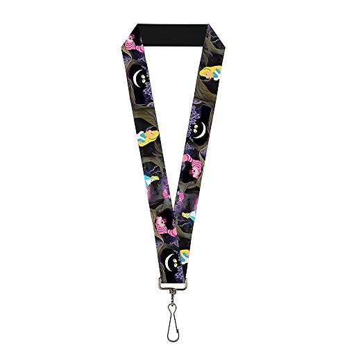 Buckle Down Unisex-Erwachsene Lanyard – 1.0 – Alice & die Grinsekatze Szenen Schlüsselanhänger, Mehrfarbig, Einheitsgröße von Buckle-Down