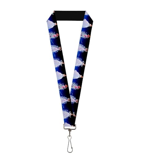 Buckle-Down Unisex-Erwachsene Lanyard-1.0"-Cinderella Transformation Blue Fade Schlsselanhnger, Mehrfarbig, Einheitsgröße von Buckle-Down