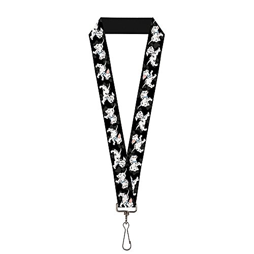 Buckle-Down Unisex-Erwachsene Lanyard-1.0-Dalmatians Running/Paws Black/Gray/White/bla Schlsselanhnger, Mehrfarbig, Einheitsgröße von Buckle-Down