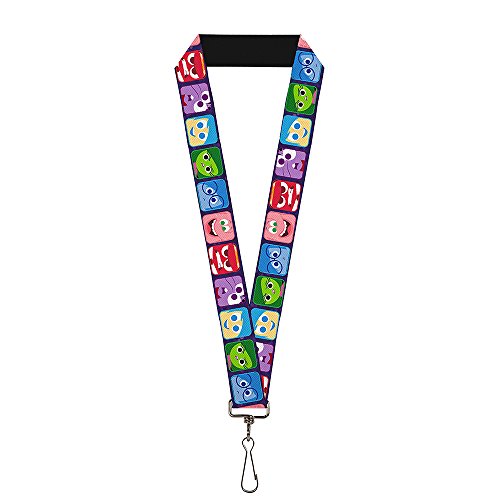 Buckle Down Unisex-Erwachsene Lanyard-1.0-Inside Out 6-Character Esxpression Blocks Pu Schlüsselanhänger, Mehrfarbig, Einheitsgröße von Buckle-Down