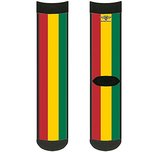 Buckle-Down Uni-Erwachsene Socks Rasta Crew Ruckscke, Mehrfarbig von Buckle-Down