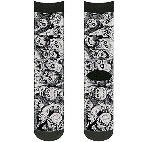 Buckle-Down Unisex-Erwachsene Socks Zombie Skulls Sketch Crew Ruckscke, Mehrfarbig von Buckle-Down