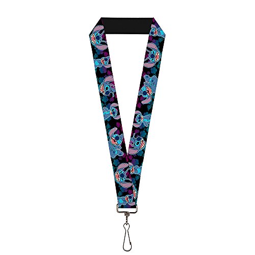 Buckle Down Unisex-Erwachsene Umhängeband – 1.0 – Stich 2 Ausdrücke / 2 Posen Tropical Flora Schlüsselanhänger, Mehrfarbig, Einheitsgröße von Buckle-Down