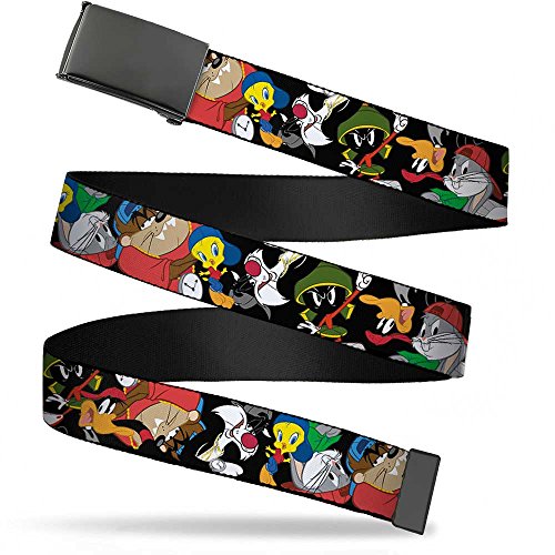 Buckle-Down Unisex Webgürtel Looney Tunes 3,2 cm Gürtel, Mehrfarbig, 1.25" Wide-Fits up to 42" Pant Size von Buckle-Down