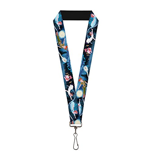 Buckle-Down Unisex-Erwachsene Lanyard-1.0-Peter Pan Group Flying Scene Schlsselanhnger, Mehrfarbig, Einheitsgröße von Buckle-Down