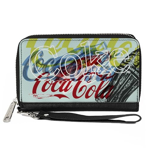 Coca-Cola Geldbörse, Reißverschluss, Coca Cola Coke Logos und Flasche Pop Art, Weiß, mehrfarbig, veganes Leder Coca-Cola Geldbörse, Reißverschluss, Coca Cola Coke Logos und Flasche Pop Art, Weiß, mehrfarbig, veganes Leder von Buckle-Down