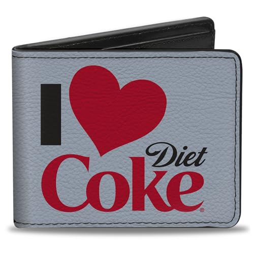 Coca-Cola Geldbörse Bifold I Heart Diet Coke Text Weiß Schwarz Rot Veganes Leder von Buckle-Down
