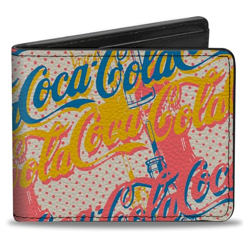 Coca-Cola Wallet Bifold Coca Cola Script Logo Stacked Pop Art White Multi Pastel Vegan Leather Coca-Cola Wallet Bifold Coca Cola Script Logo Stacked Pop Art White Multi Pastel Vegan Leather von Buckle-Down