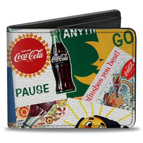 Coca-Cola Wallet Bifold Vintage Coca Cola Come Back Refreshed Ads and Icons Collage Vegan Leather Coca-Cola Wallet Bifold Vintage Coca Cola Come Back Refreshed Ads and Icons Collage Vegan Leather von Buckle-Down