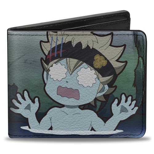 Crunchyroll Wallet Bifold Black Clover Asta Cold Plunge Pose und Title Logo Vegan Leder von Buckle-Down