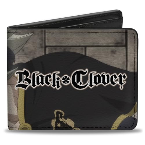 Crunchyroll Wallet Bifold Black Clover Asta Profile Pose und Title Logo Vegan Leder von Buckle-Down