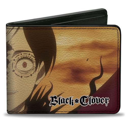 Crunchyroll Wallet Bifold Black Clover Vanica Megicula Devil Host Pose und Title Logo Vegan Leder, Mehrfarbig, 4.0" x 3.5", Casual von Buckle-Down