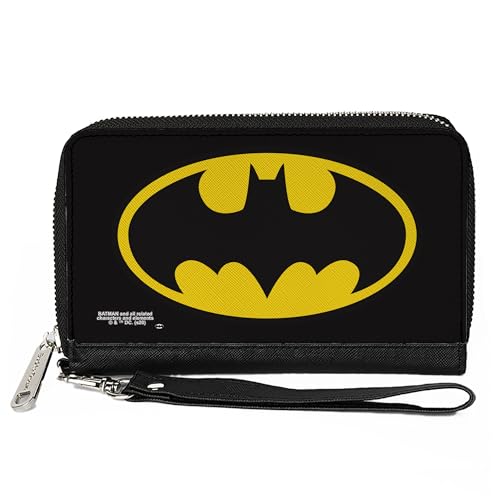 DC Comics Batman-Klassiker-Logo-Schwarz-Zip in der Kupplungs-Geldbeutel von Buckle-Down