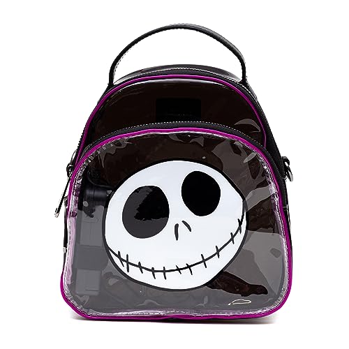 Disney Bag, Crossbody Light Up, The Nightmare Before Christmas Jack Expression White Black, Black PVC, Black, 20,3 cm x 21,6 cm von Buckle-Down