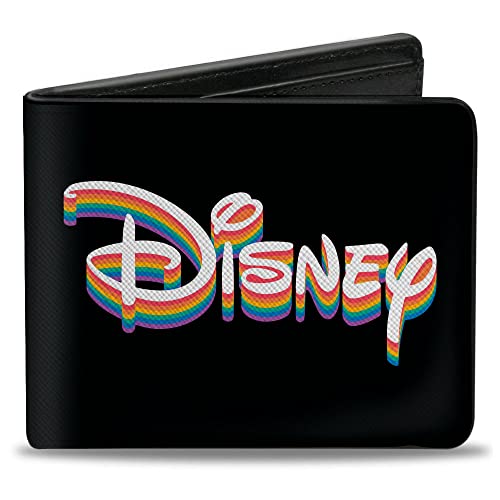 Disney Geldbörse, Bifold, Disney Pride Signature und klassische Mickey Mouse Stehpose, veganes Leder, 4.0" x 3.5", Casual von Buckle-Down