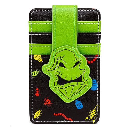 Disney Geldbörse Charakter Wallet ID Card Holder The Nightmare Before Christmas Oogie Boogie Grün Schwarz Veganes Leder, Grün , 3.0" x 5.0", Casual von Buckle-Down