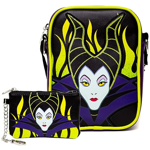 Disney Tasche und Geldbörse Combo, Dornröschen Maleficent Pose Close Up, veganes Leder, Disney Tasche und Geldbörse Combo, Dornröschen Maleficent Pose Close Up, veganes Leder von Buckle-Down