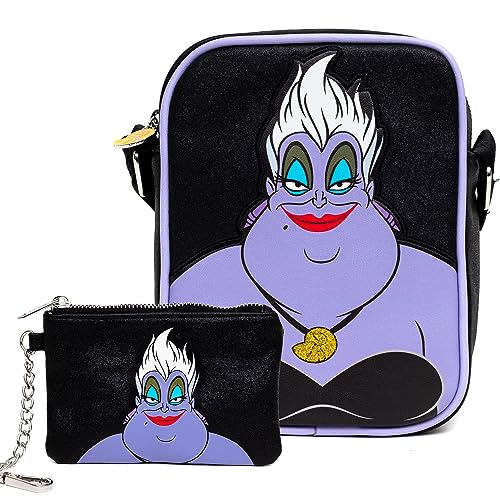 Disney Tasche und Geldbörse Combo, The Little Mermaids Ursula Pose Close Up, veganes Leder, Disney Bag and Wallet Combo, The Little Mermaids Ursula Pose Close Up, Veganes Leder von Buckle-Down