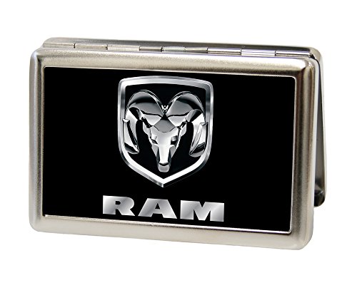 Dodge Ram-Automotive-Logo auf schwarz-Metall-Multifunktions-Musselins, mit Visitenkartenhalter von Buckle-Down