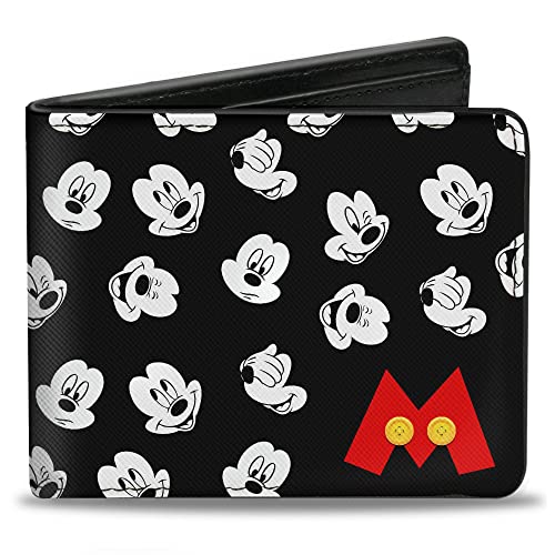 Micky Maus Gesichter doppelt gefaltete Geldbörse, Micky Maus, Einheitsgröße, Buckle-down Bifold Wallet Mickey Mouse von Buckle-Down