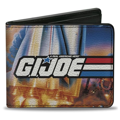 Hasbro Wallet Bifold GI Joe Retro Shuttle Poster Szene Vegan Leder, Mehrfarbig, 4.0" x 3.5", Casual von Buckle-Down