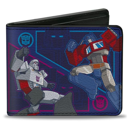 Hasbro Wallet Bifold Transformers Autobots Decepticons Robots in Disguise Blues, veganes Leder, Blau, 4.0" x 3.5", Casual von Buckle-Down
