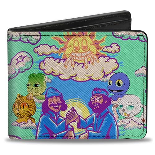 Homies in Dreamland by Cheech & Chong Geldbörse Bifold Homies in Dreamland Cheech und Chong Pose mit Homies Blau Veganes Leder, 4.0" x 3.5", Casual von Buckle-Down