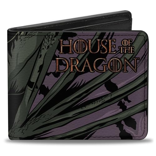 House of the Dragon Wallet Bifold House of the Dragon Moondancer Pose and Title Logo Purple Vegan Leather, Violett, 4.0" x 3.5", Casual von Buckle-Down