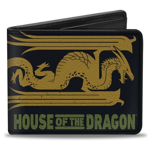House of the Dragon Wallet Bifold House of the Dragon Year of the Dragon Icon and Text Black Vegan Leather House of the Dragon Wallet Bifold House of the Dragon Year of the Dragon Icon and Text Black Vegan Leather von Buckle-Down