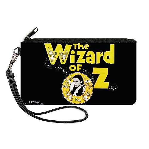 Movies Wallet, Zip Clutch, The Wizard of Oz Dorothy Pose Black Yellow White, Canvas, Large, Casual von Buckle-Down
