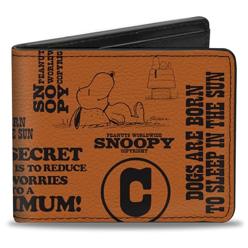 Peanuts Wallet Bifold Snoopy Posen und Zitate Collage Orange Schwarz Veganes Leder Peanuts Wallet Bifold Snoopy Posen und Zitate Collage Orange Schwarz Veganes Leder von Buckle-Down